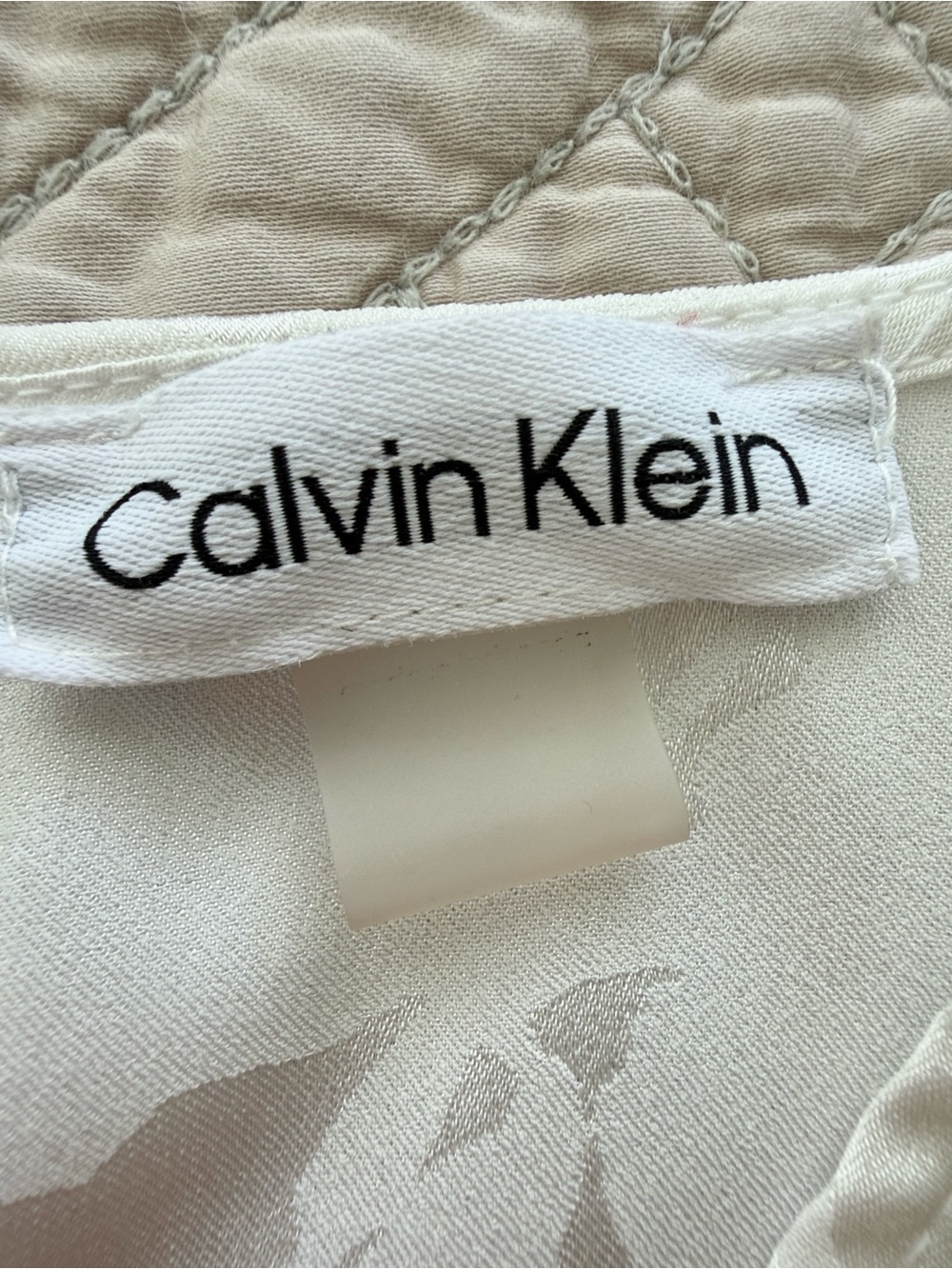 Calvin Klein White Wrap High-Low Floral Jacquard Dress Asymmetrical Lightweight - Picture 4 of 14